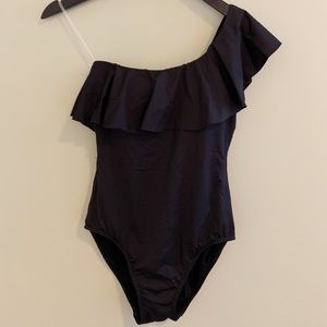 NEW Tommy Bahama Women's Black Pearl One Shoulder One-Piece Swim suit Size 4